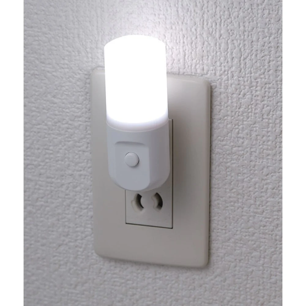 ELPA LEDナイトライト コンセント式 スイッチ式 PM-LSW1(W) 1個 - Image 2