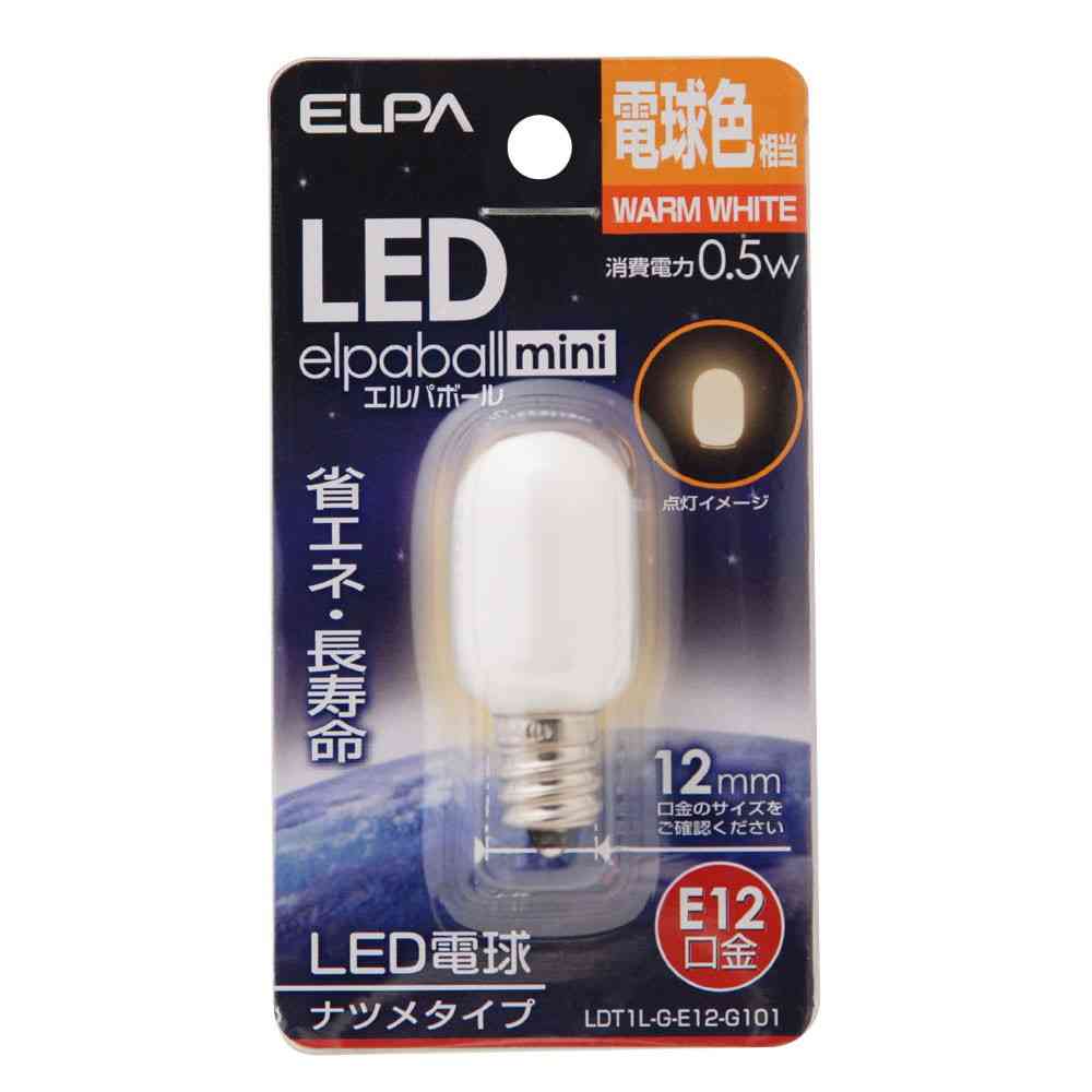 エルパ ELPA LED装飾電球 ナツメ形 長寿命 省エネ E12 LDT1L-G-E12-G101 - Image 5