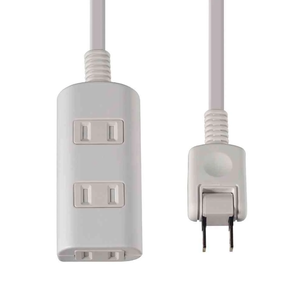 エルパ ELPA 扉付電源タップ AC 3個口 0. 5m ホワイト WBT-N3005B - Image 2