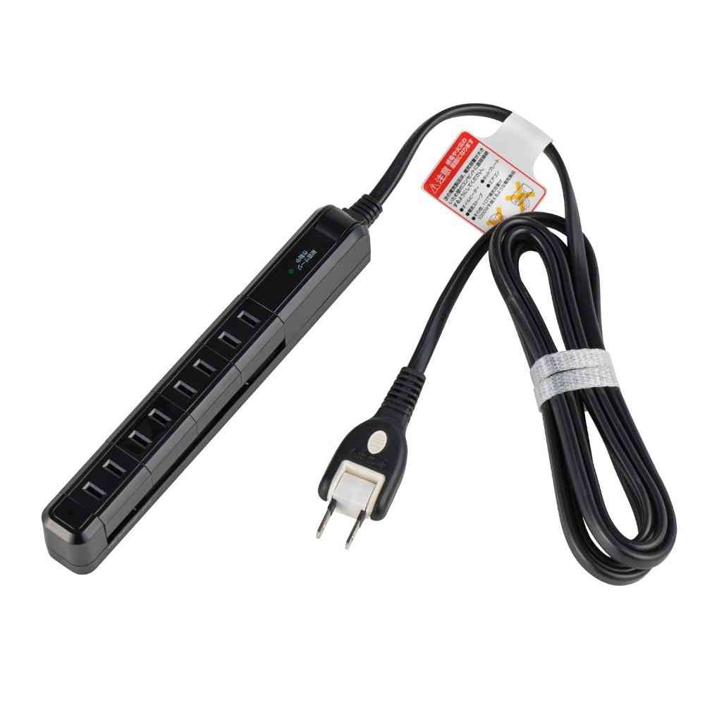 エルパ ELPA 耐雷電源タップ 4個口 2m スリム回転タップ ブラック WBS-SL402SB - Image 3