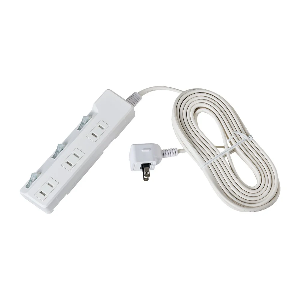 エルパ ELPA 耐雷スイッチ付タップ 3個口5M WLK-35S ホワイト - Image 2