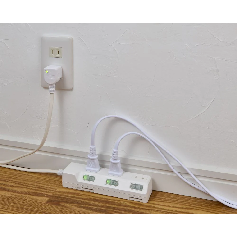 エルパ ELPA 耐雷スイッチ付タップ 3個口5M WLK-35S ホワイト - Image 7