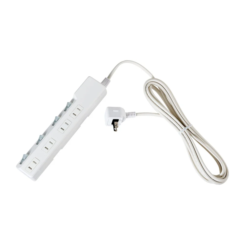 エルパ ELPA 耐雷スイッチ付タップ 4個口3M WLK-43S(W) - Image 2