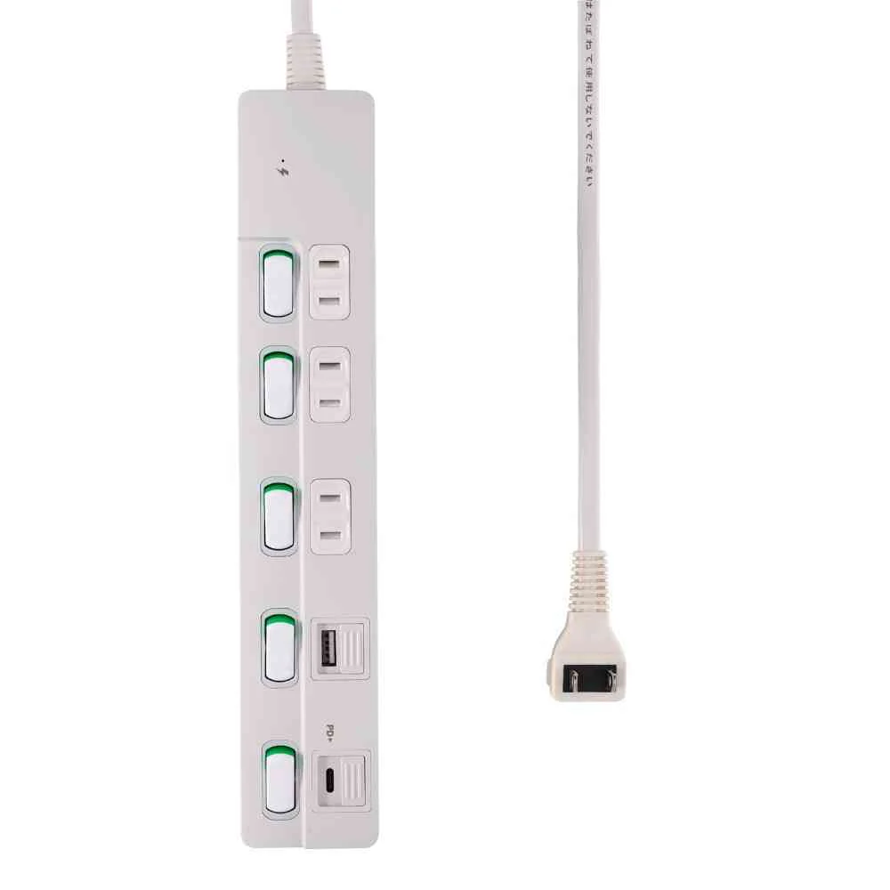 エルパ ELPA SW付USBタップ1m WLK-3221SUC(W) - Image 3