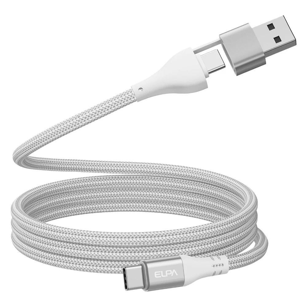 エルパ ELPA マグネットUSBケーブル ラウンド A＆CtoC MCA-ACC1060 - Image 3