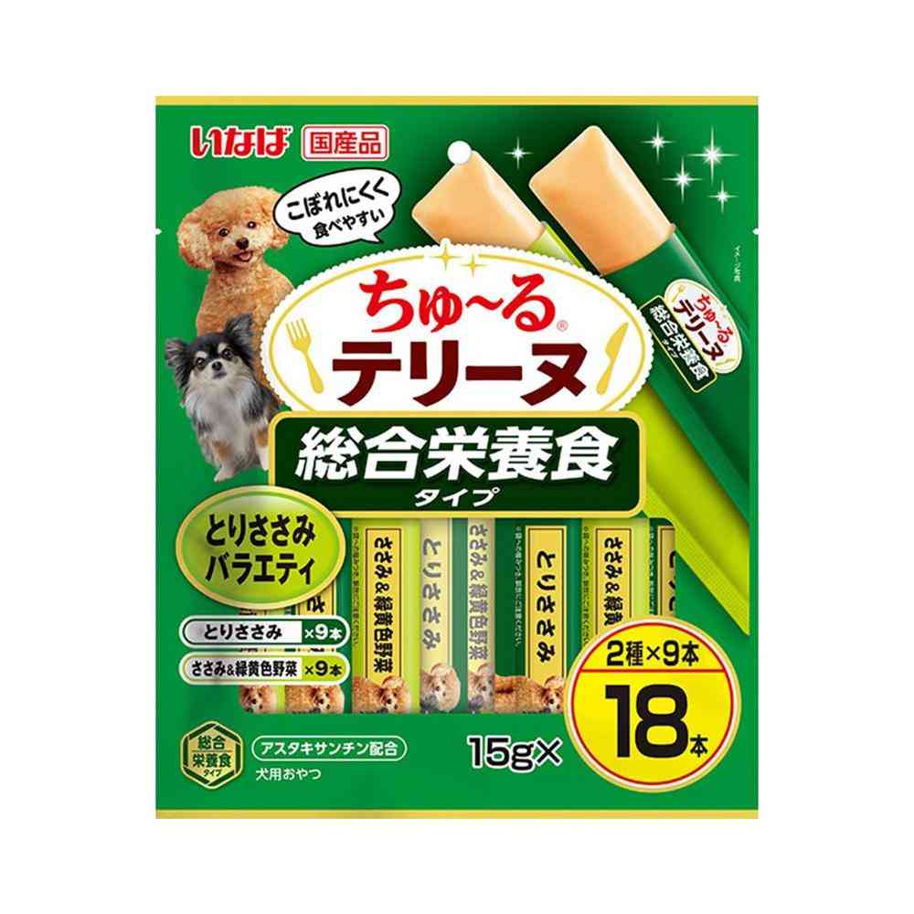 いなばペットフード ちゅ〜るテリーヌ 総合栄養食タイプ とりささみバラエティ 15g×18本