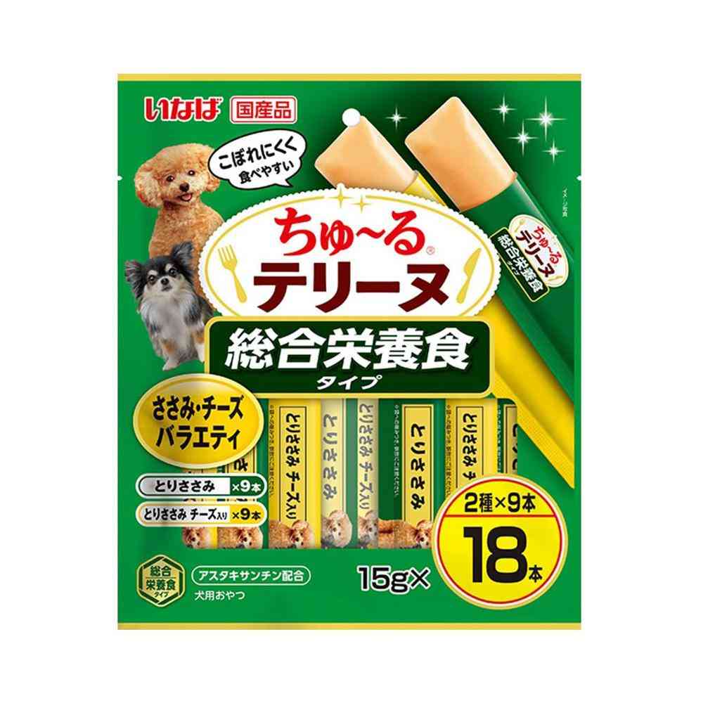 いなばペットフード ちゅ〜るテリーヌ 総合栄養食タイプ ささみ・チーズバラエティ 15g×18本