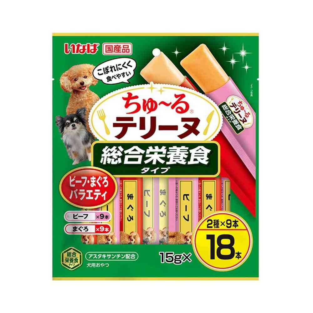 いなばペットフード ちゅ〜るテリーヌ 総合栄養食タイプ ビーフ・まぐろバラエティ 15g×18本
