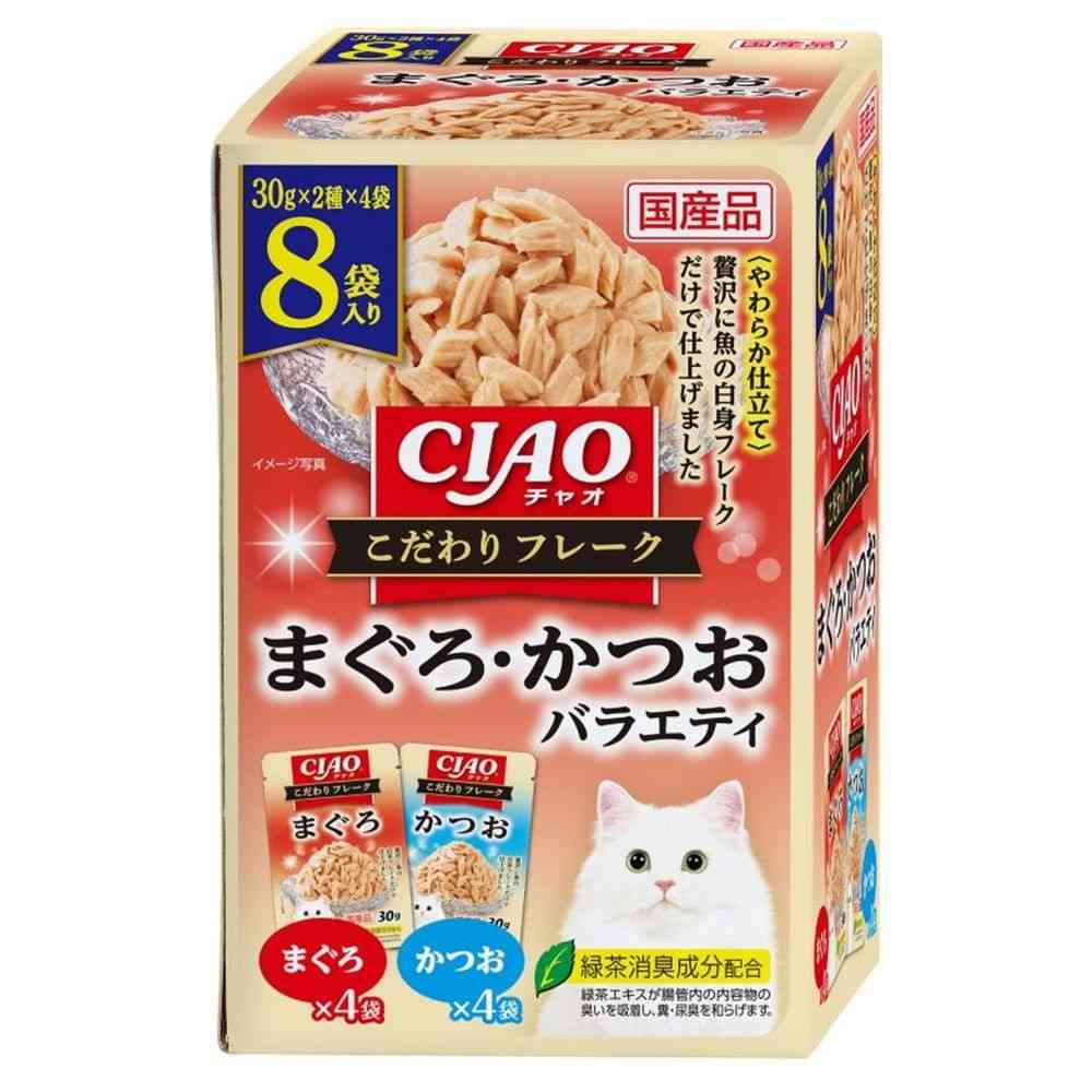 いなばペットフード CIAOこだわり フレーク まぐろ・かつおバラエティ 30g×8袋
