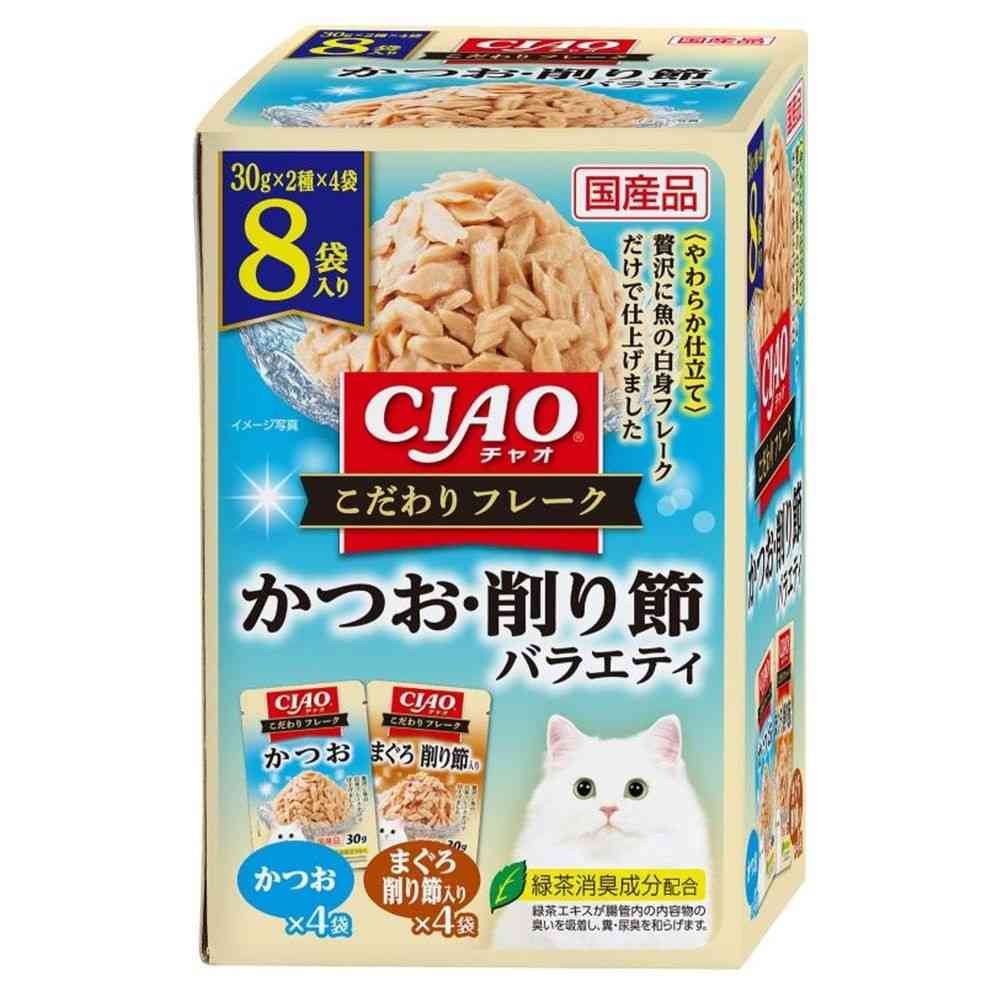 いなばペットフード CIAOこだわり フレーク かつお・削り節バラエティ 30g×8袋