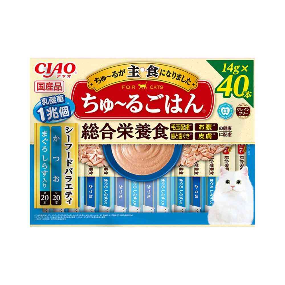 いなば ペットフード CIAO ちゅ~るごはん シーフードバラエティ 14g×40本