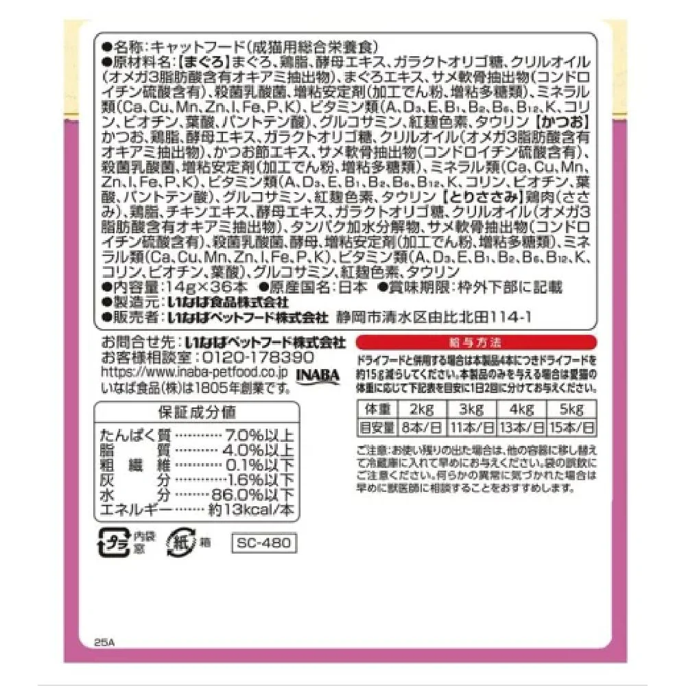 ちゅーるごはん(BOX)シニア猫用バラエティ 14g×36P - Image 4