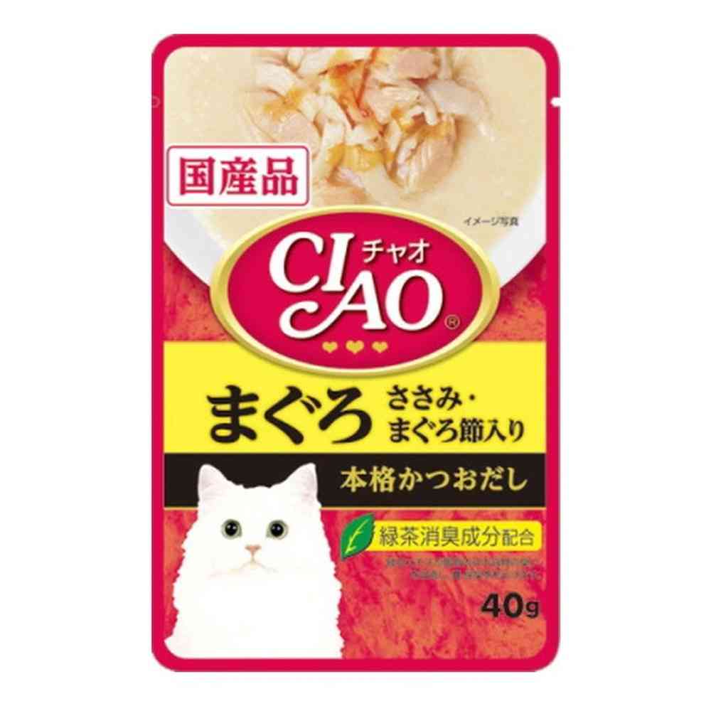 CIAOパウチまぐろ ささみ・まぐろ節入り 40g