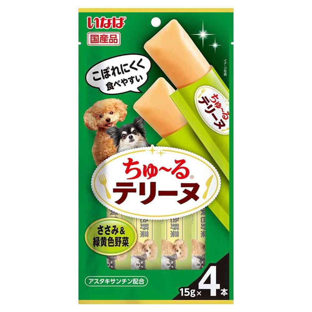 いなばペットフード ちゅ〜るテリーヌ ささみ&緑黄色野菜 15g×4本