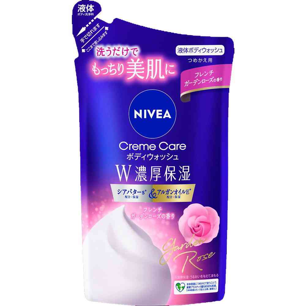 花王 ニベア クリームケアボディウォッシュ W濃厚保湿 フレンチガーデンローズの香り つめかえ用 340ml