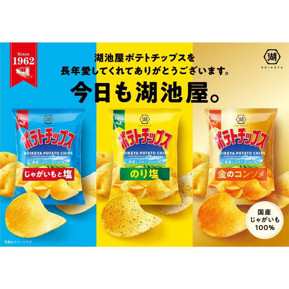 ◆湖池屋 Largeサイズポテトチップス のり塩 112g - Image 6