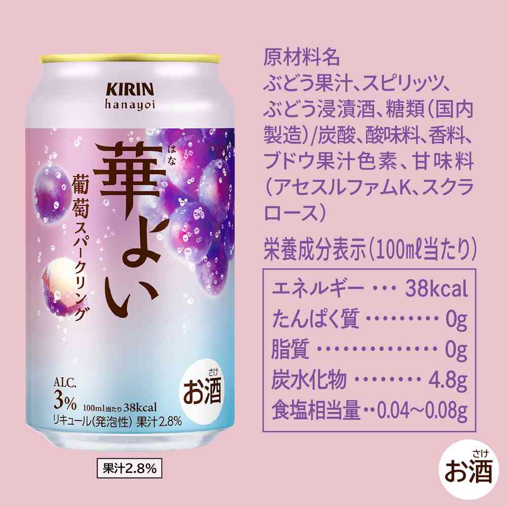 キリン 華よい 葡萄スパークリング 350ml - Image 7
