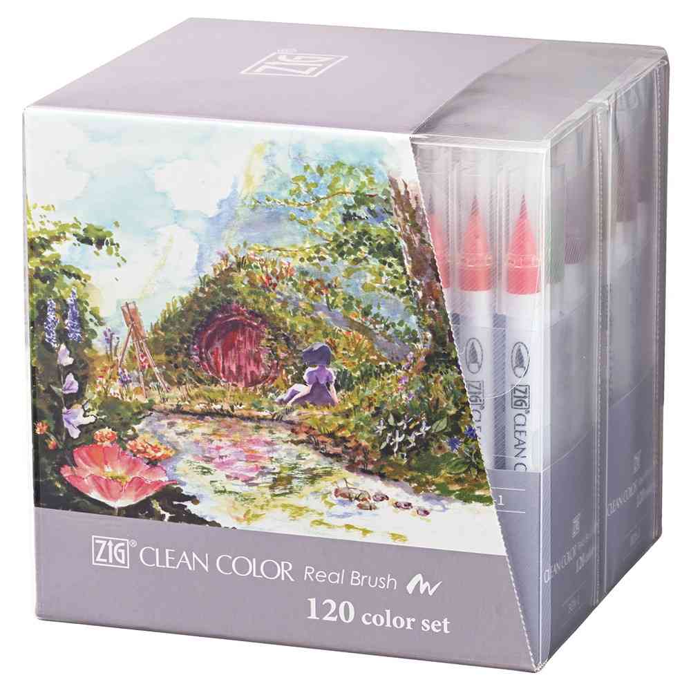呉竹 ZIGクリーンカラーリアルブラッシュ 120色セット