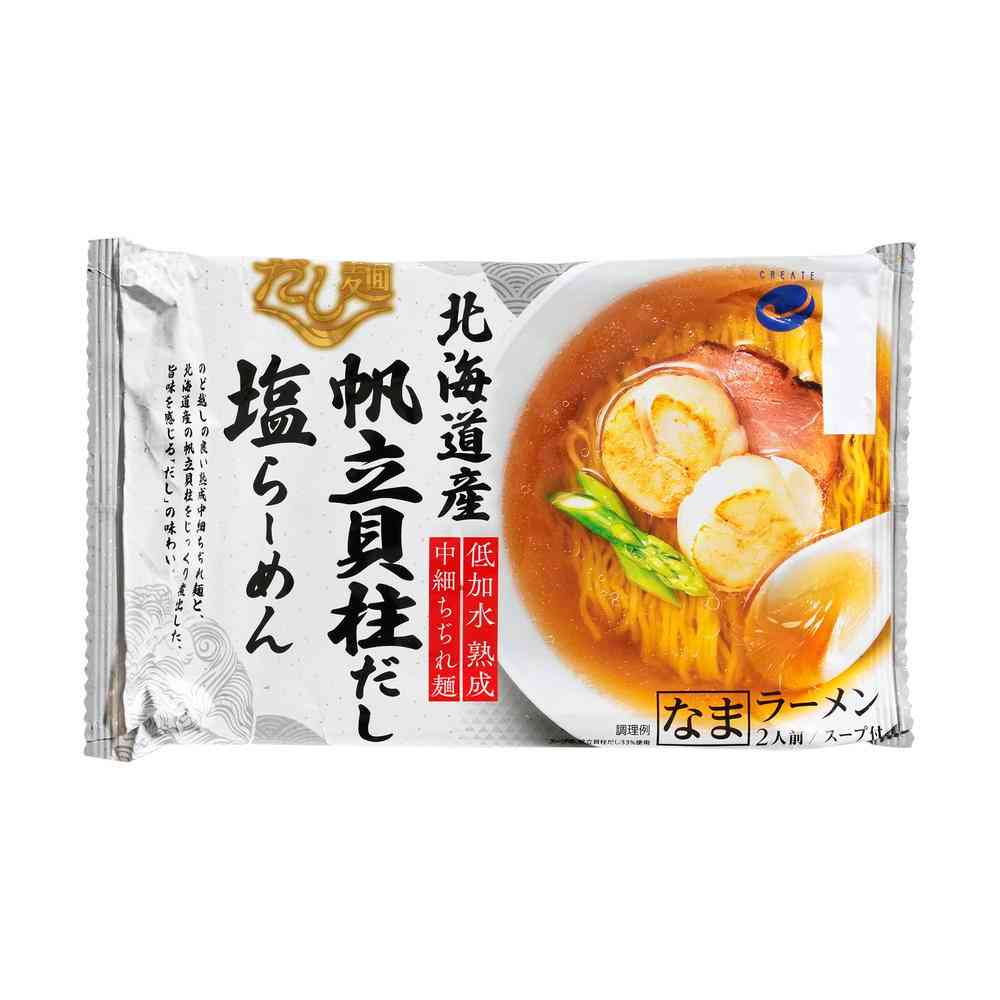 ◆クリエイト だし麺 北海道産 帆立貝柱だし 塩らーめん 324g - Image 2