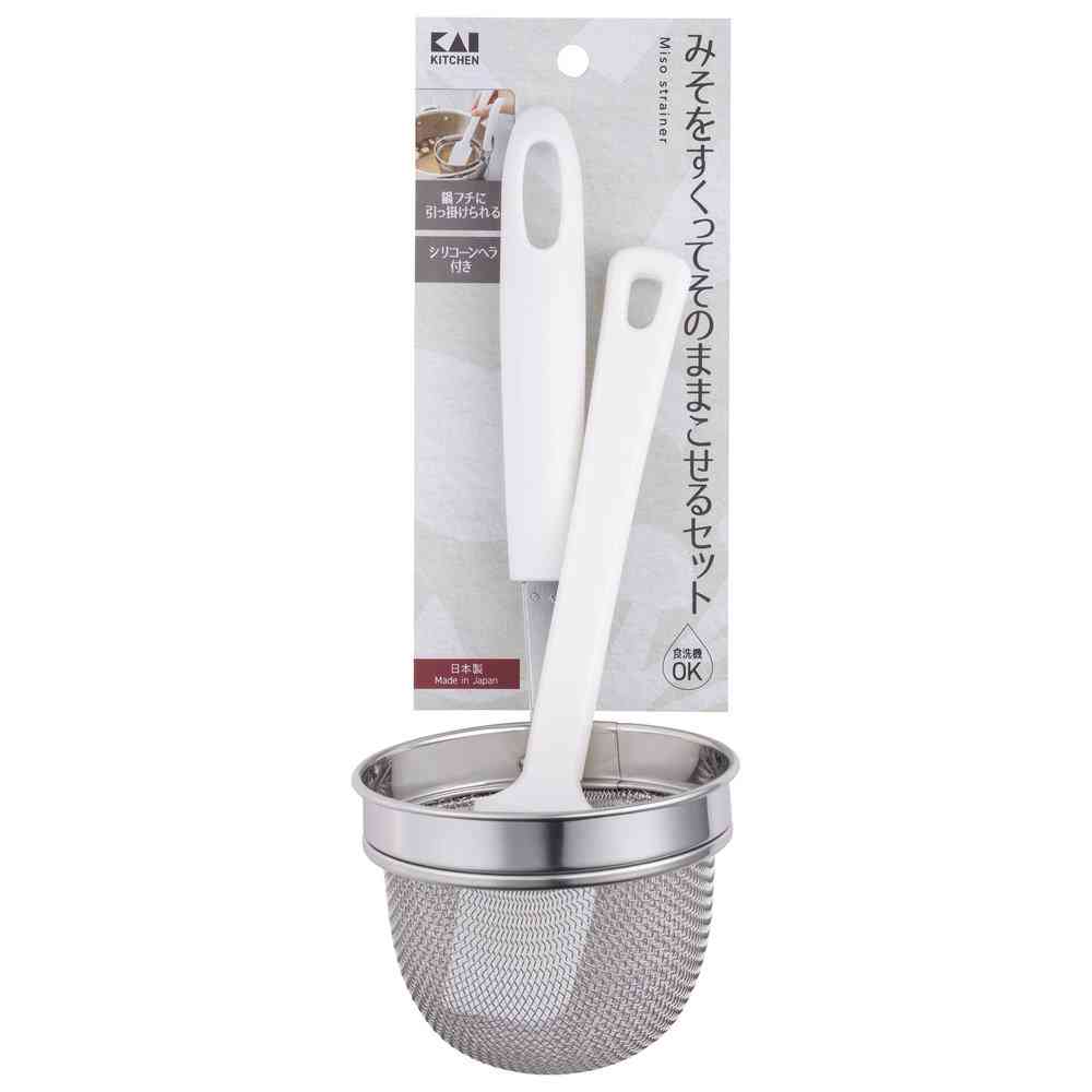 貝印 KAI KITCHEN みそこしセット(シリコーンヘラ付き) DH8061 - Image 2