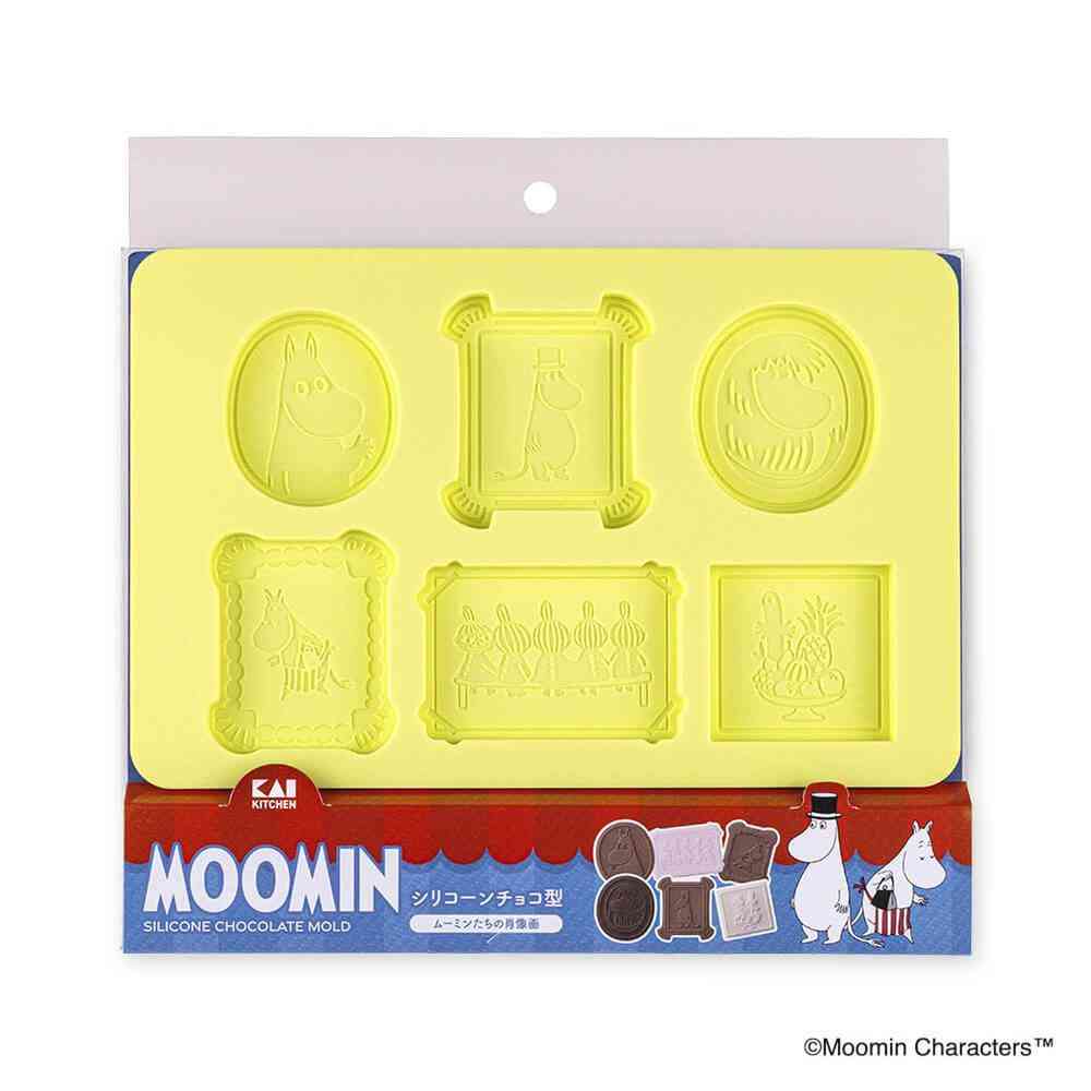 貝印 シリコーンチョコ型(ムーミンたちの肖像画) 1個