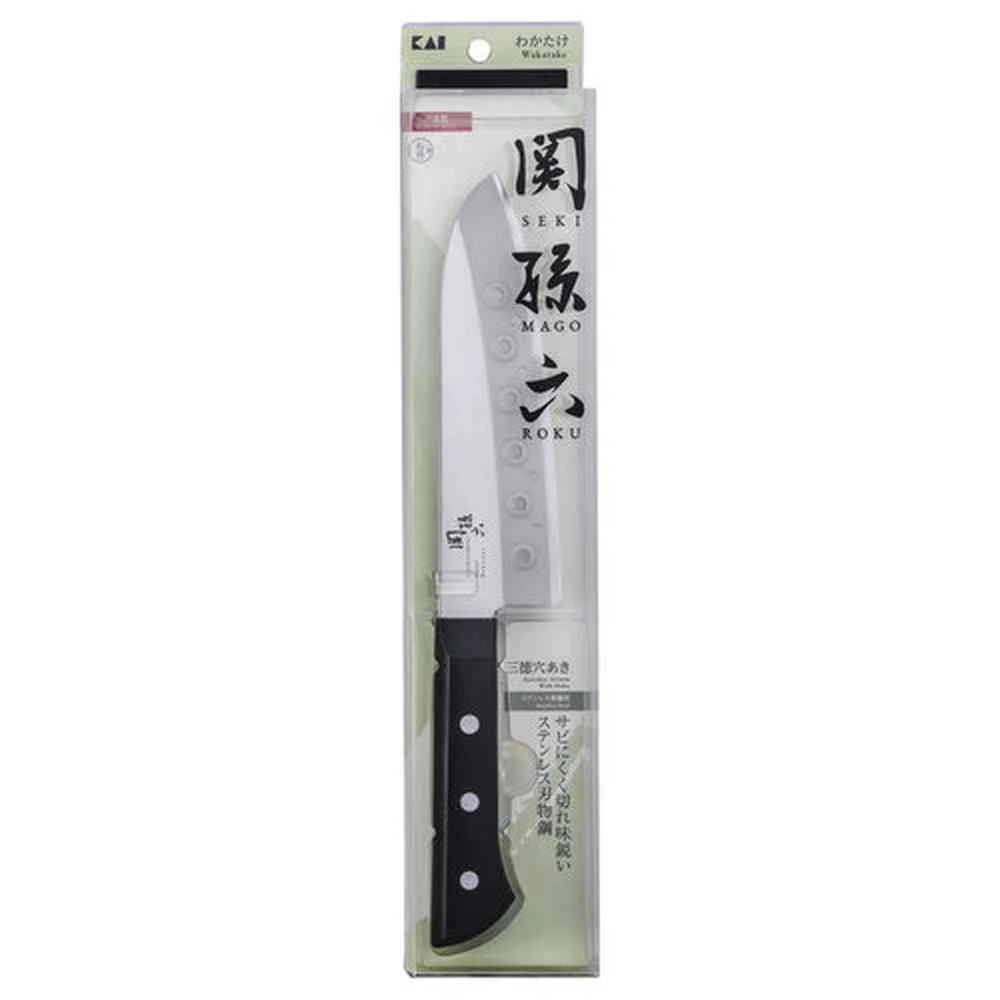 貝印 関孫六 わかたけ 三徳 穴あき165mm AB5419 - Image 5