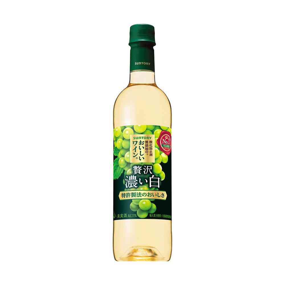 サントリー 酸化防止剤無添加のおいしいワイン。 濃い白 ペットボトル 720ml