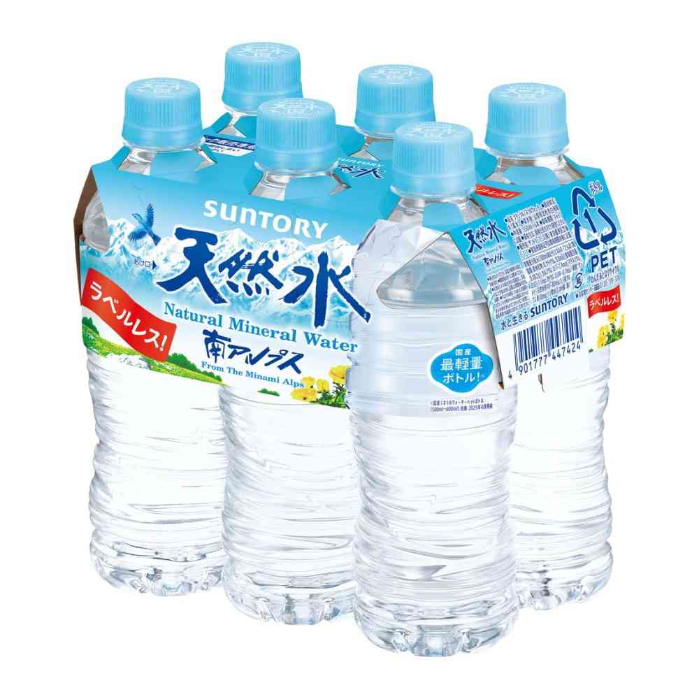 ◆サントリー 天然水550ml ラベルレス 550mlx6本