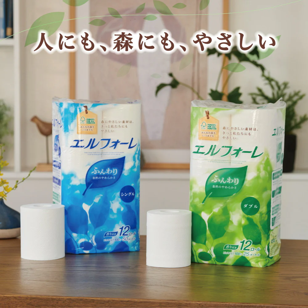 大王製紙 エルフォーレ トイレット シングル 12ロール - Image 2