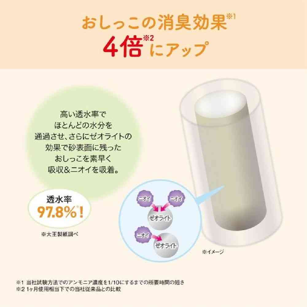大王製紙 キミおもい パワフル消臭・抗菌 システムトイレ用ネコ砂 大粒 4L - Image 3