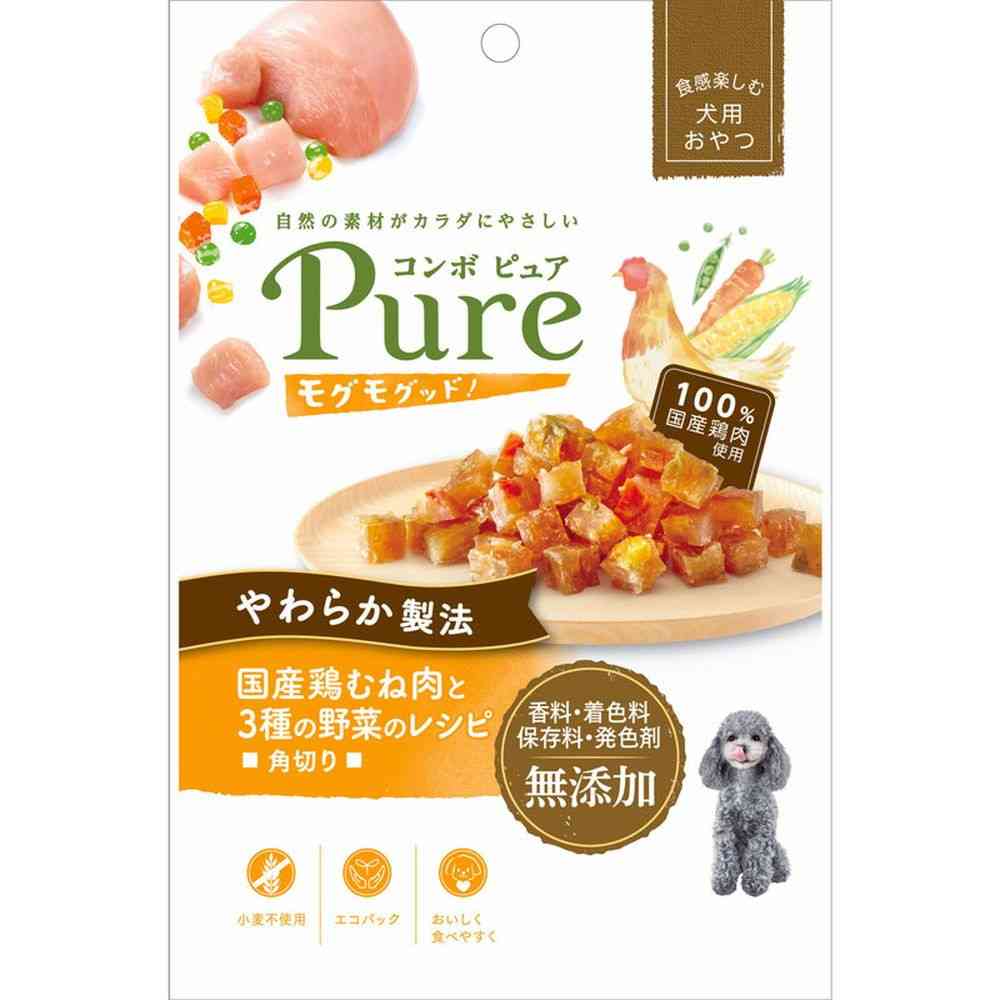 日本ペットフード コンボ ピュア ドッグ モグモグッド! 国産鶏むね肉と3種の野菜のレシピ 角切り 50g