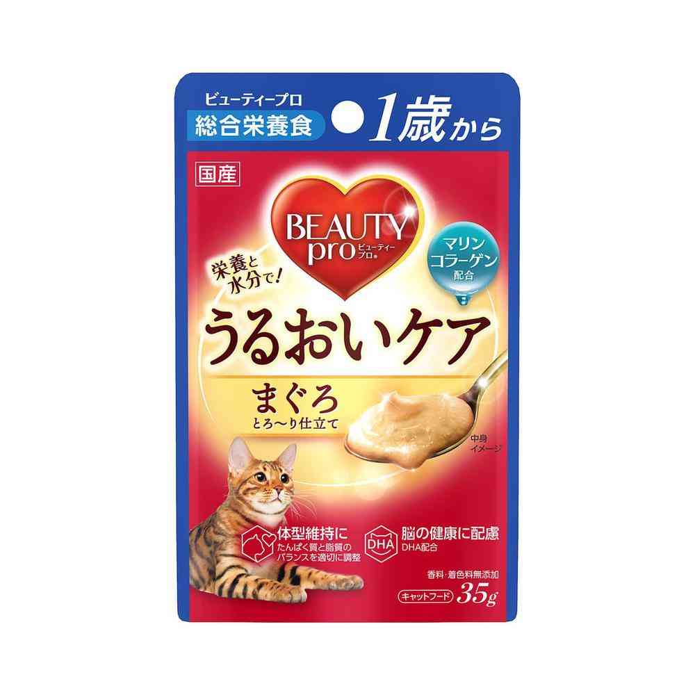 日本ペットフード ビューティープロ キャット パウチ 1歳から うるおいケア まぐろ とろ~り仕立て 35g