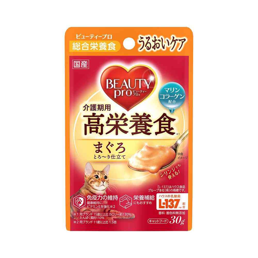 日本ペットフード ビューティープロ キャット パウチ 介護期用 高栄養食 まぐろ とろ~り仕立て 30g