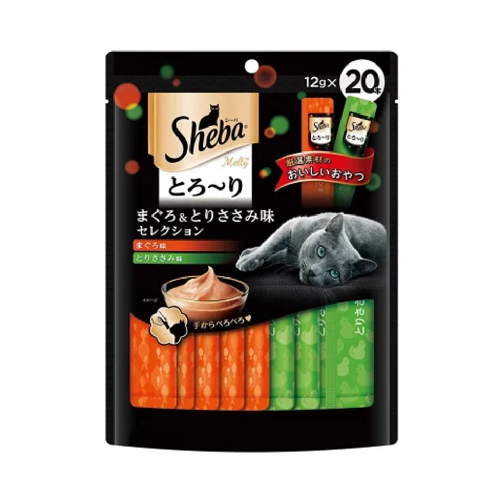 マース シーバ とろーり メルティ まぐろ&とりささみ味セレクション 12g×20本 - Image 3