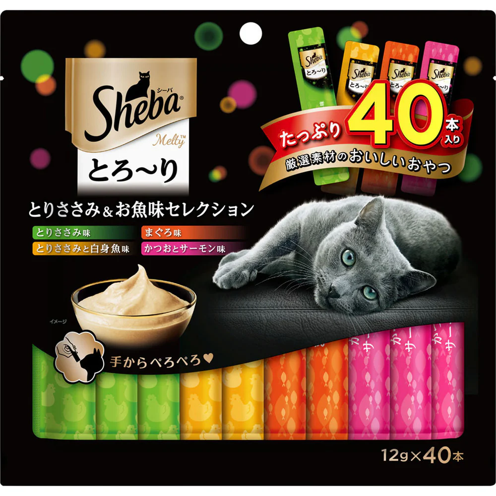 マースジャパンリミテッド シーバ とろ～り メルティ とりささみ＆お魚味セレクション 12g×40本