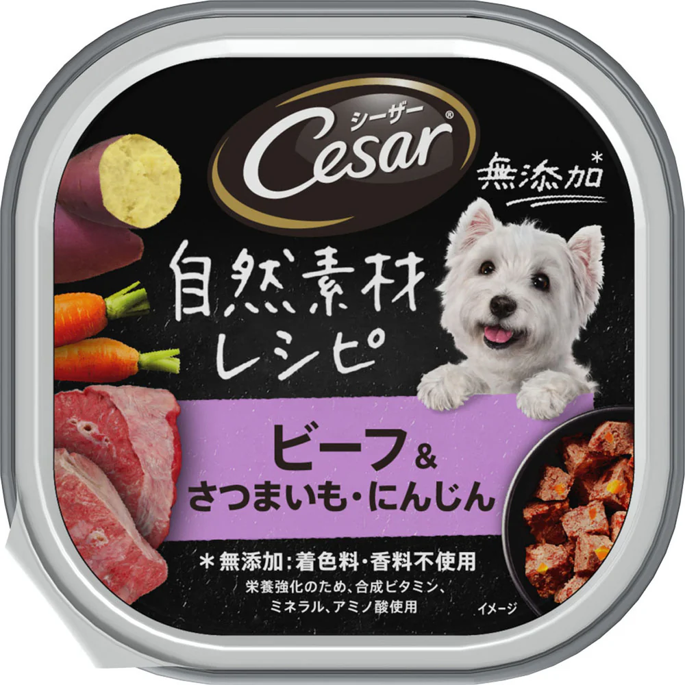 マースジャパンリミテッド シーザー 自然素材レシピ ビーフ&さつまいも・にんじん 85g