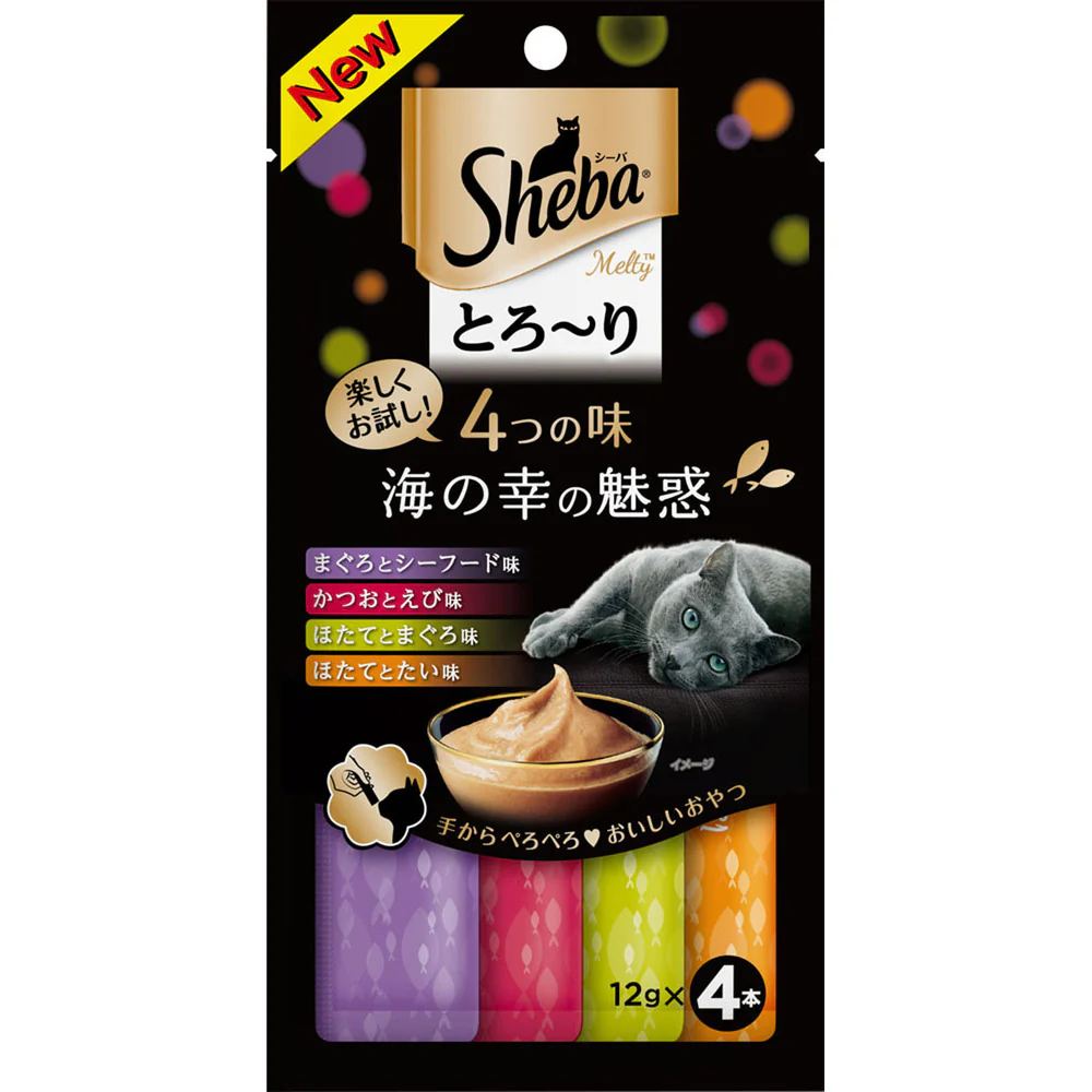 マースジャパンリミテッド シーバ とろ～り メルティ 4つの味 海の幸の魅惑 12g×4本