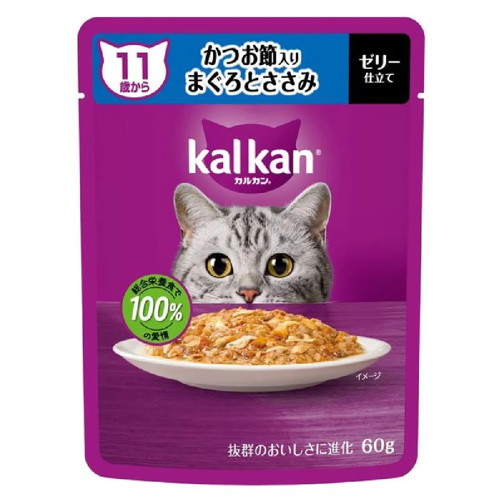 マース カルカンパウチ 11歳からかつお節まぐろとささみ 60g