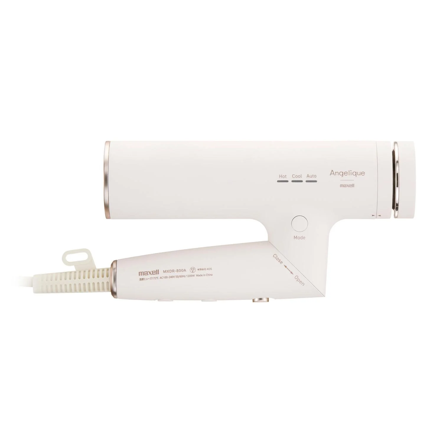 マクセル プラズマ イオン ヘアドライヤー Angelique MXDR-800A-WH ホワイト 1台 - Image 5