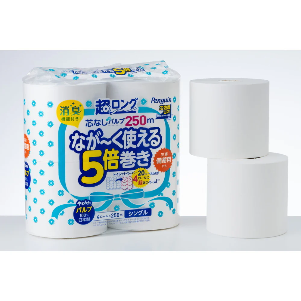 丸富製紙 超ロングパルプ4ロールシングル 107mm×250m - Image 2