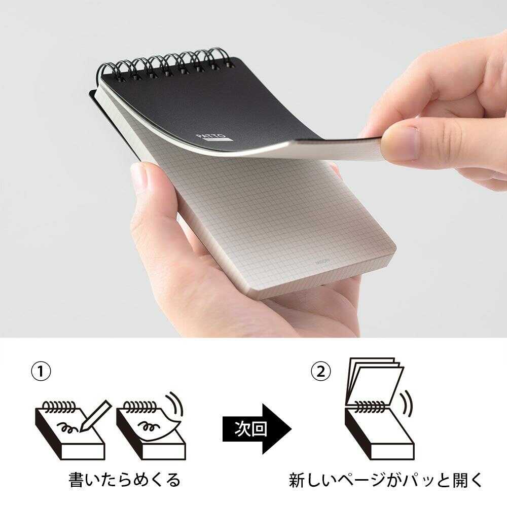ミドリ リングメモ パッと 黒 1冊 - Image 9