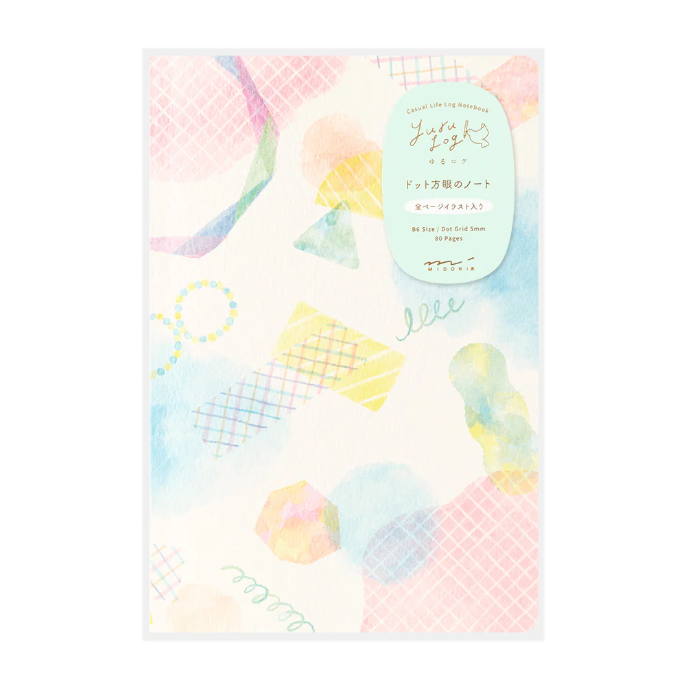 ミドリ ノート<B6> ゆるログ 水彩柄 1冊