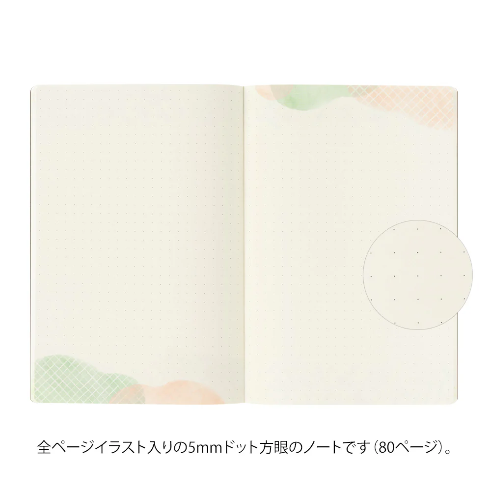 ミドリ ノート<B6> ゆるログ 水彩柄 1冊 - Image 5