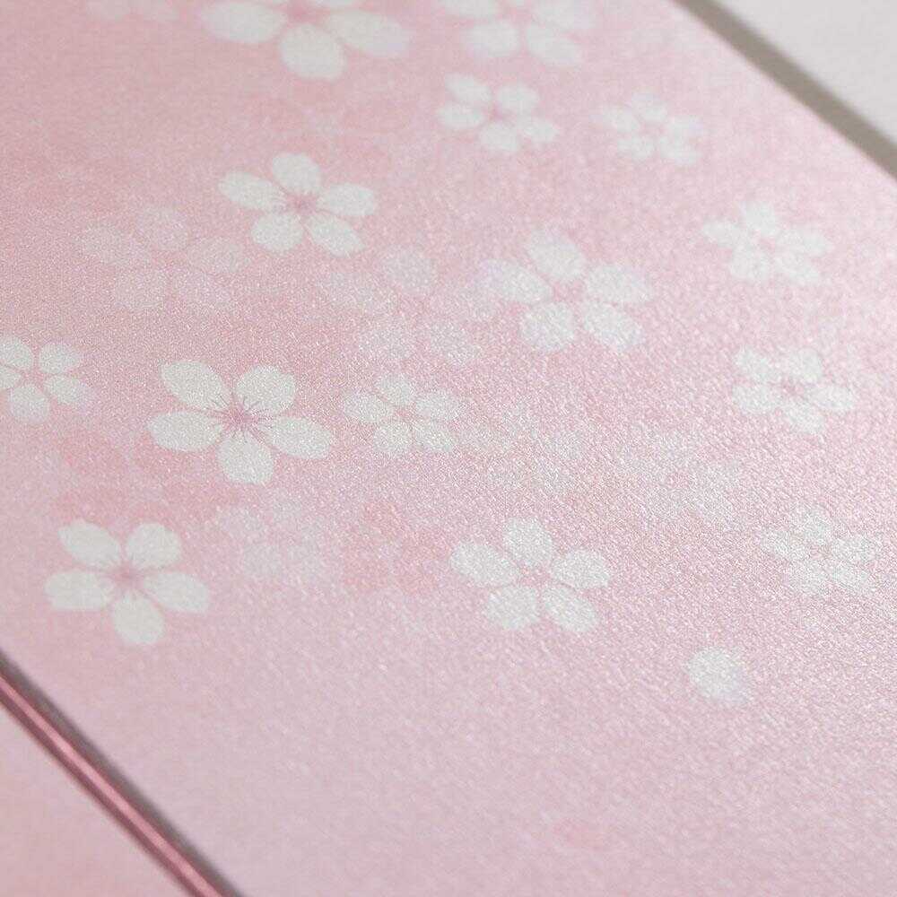 ミドリ カラー色紙 両開き リボン付桜柄 1枚 - Image 8