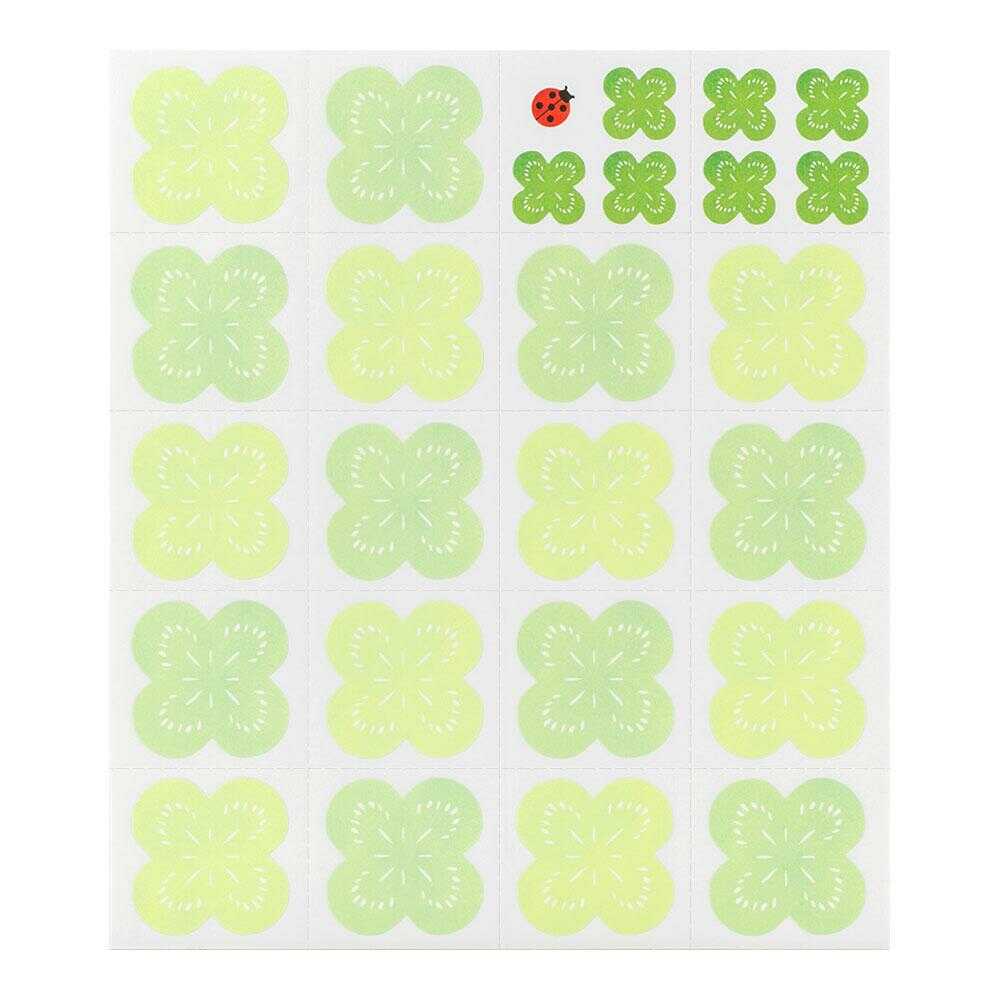 ミドリ カラー色紙 寄せ書きシール付 クローバー柄 1枚 - Image 7