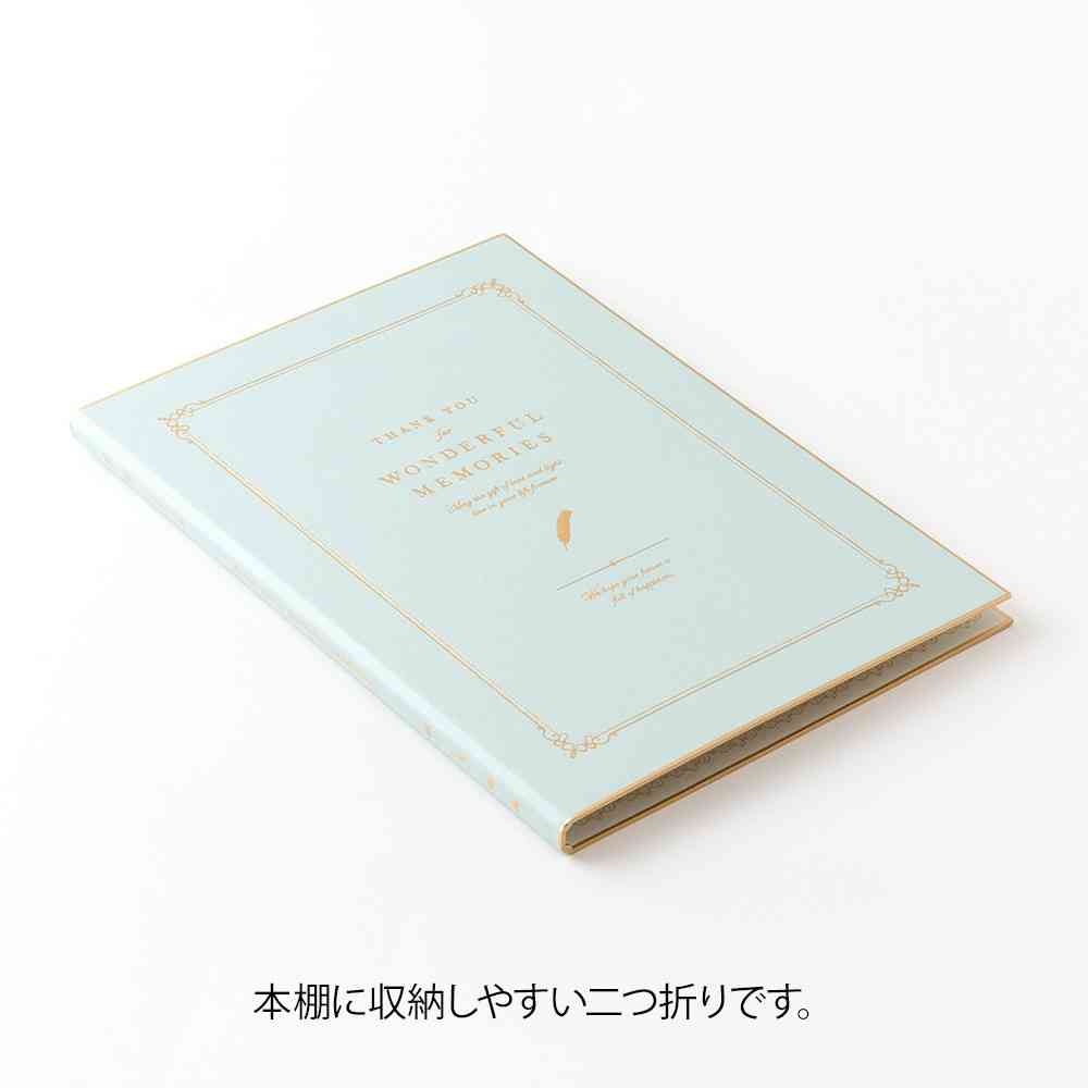 ミドリ カラー色紙<A4> シール付 二つ折り 本型 水色 1個 - Image 8
