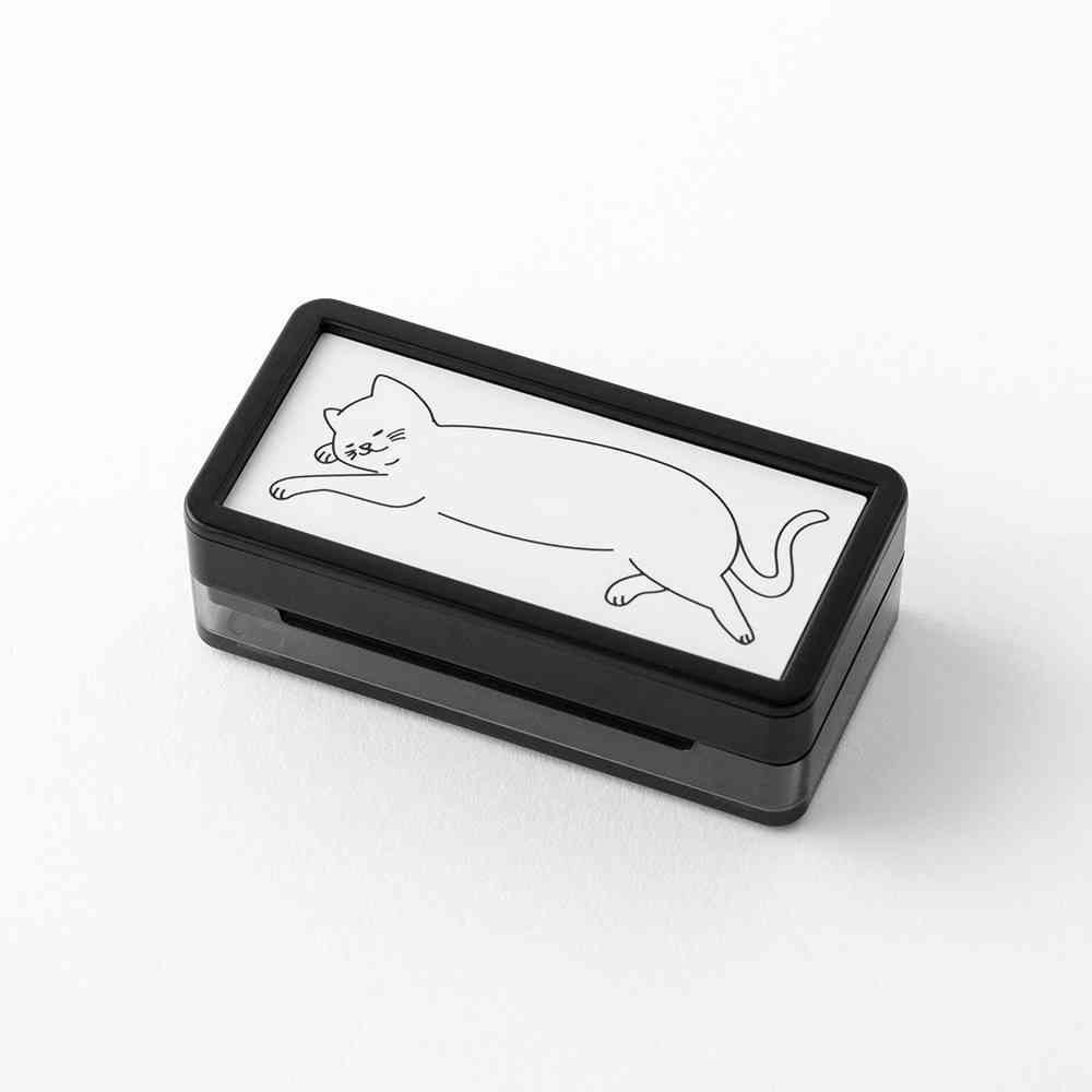 ミドリ スタンプ 浸透印 ハーフ ネコ柄 1個 - Image 7
