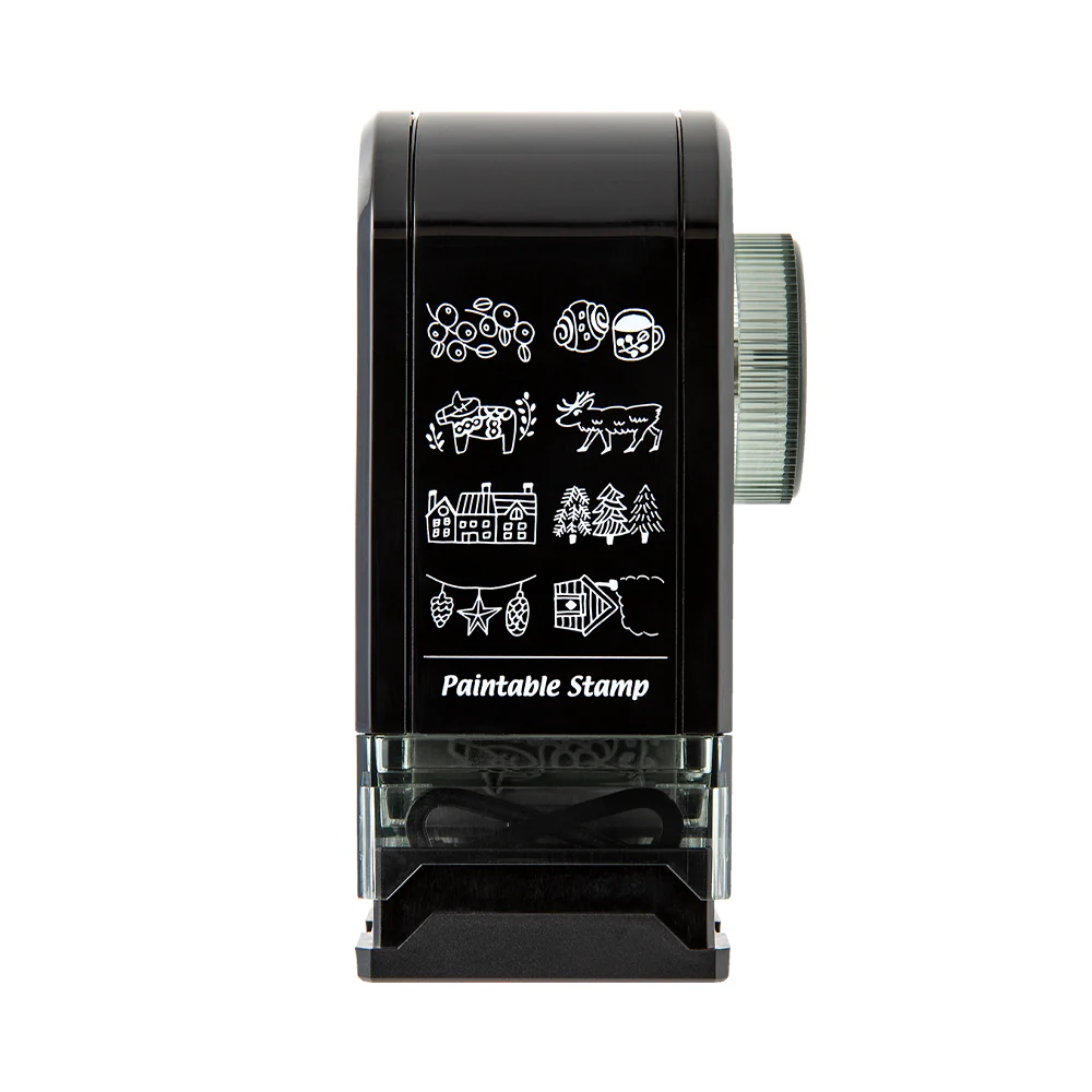 ミドリ スタンプ 回転印 ダイヤル 北欧柄 1個 - Image 2