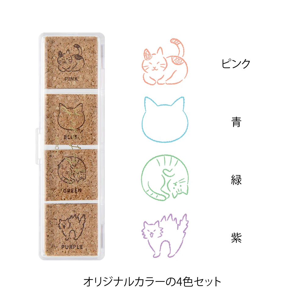 デザインフィル スタンプ 浸透印 ゆるログ ネコ柄 1個 - Image 3