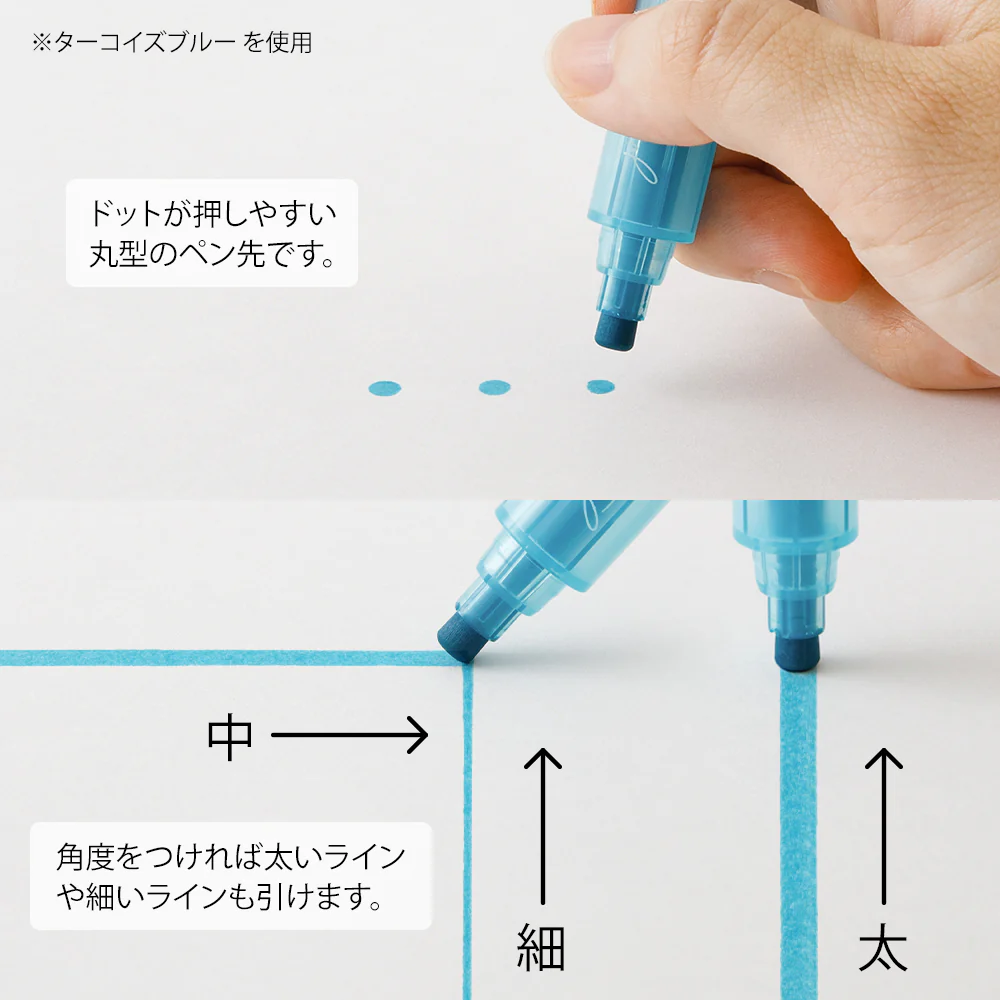 ミドリ 連結ペン ジョインドッツ 3本入 グレイッシュトーン 1パック - Image 5